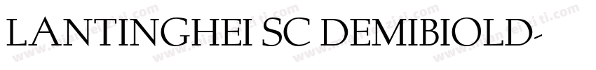 LANTINGHEI SC DEMIBIOLD字体转换